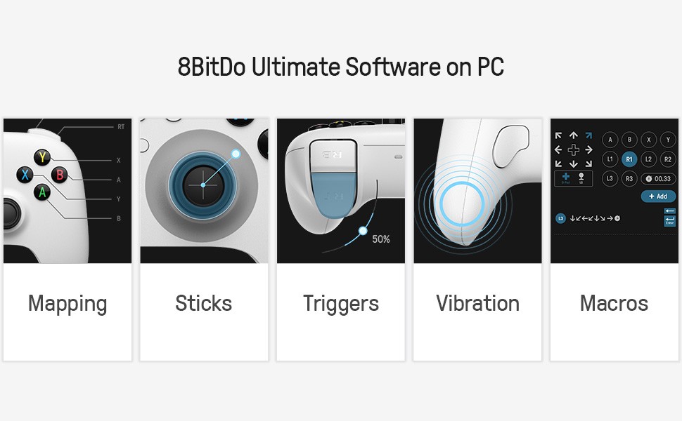 8BitDo Ultimate Controller Wired - White