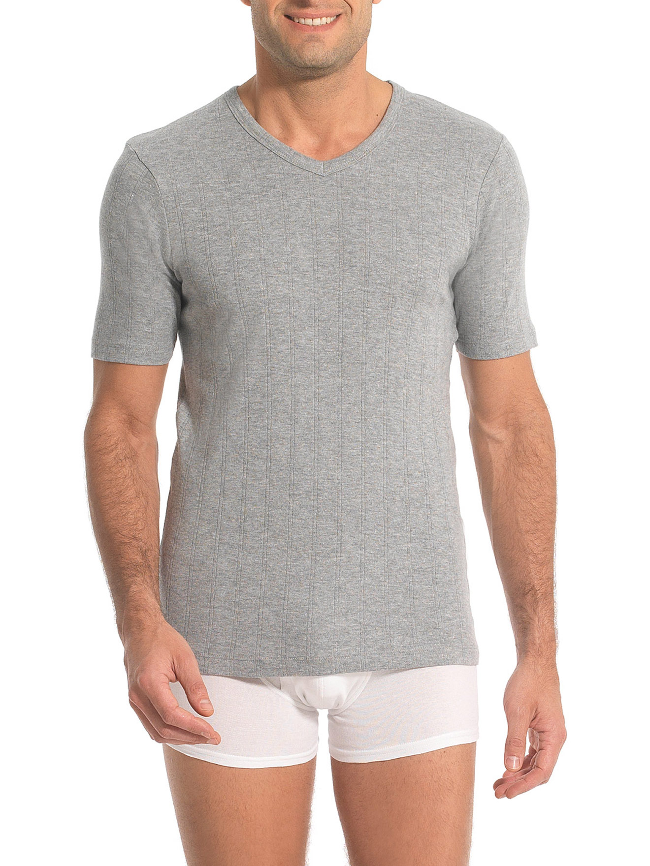 Maillots col V pur coton lot de 3