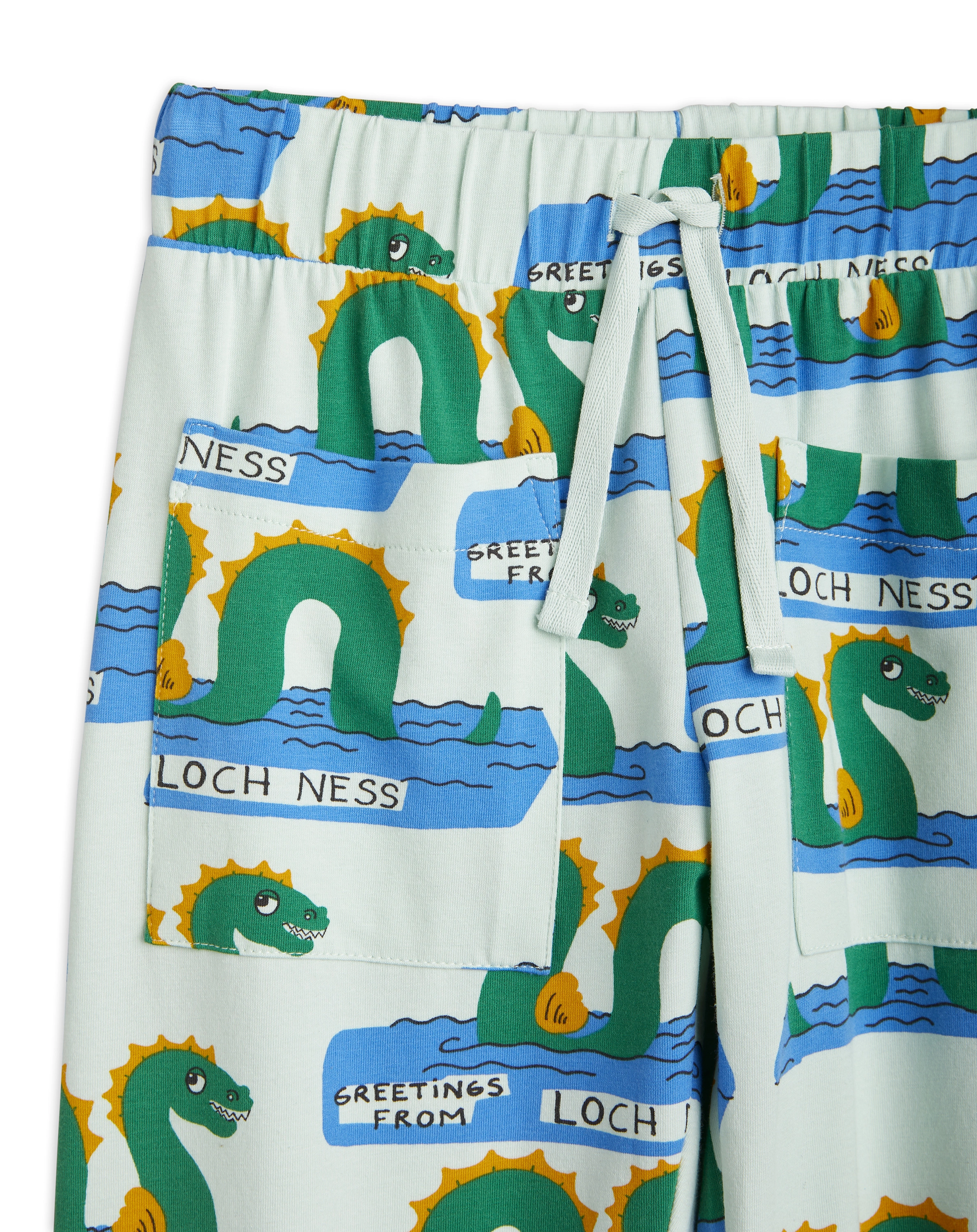 Stoffhose LOCH NESS AOP in green