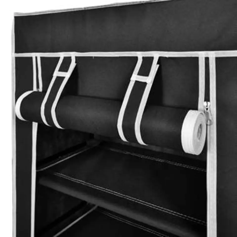 vidaXL - Schoenenkast - Zwart - Stof - 58 x 28 x 106 cm