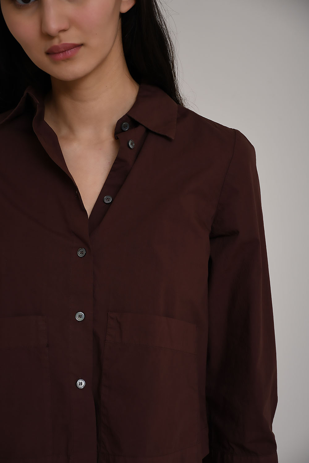 Molly cropped cotton shirt