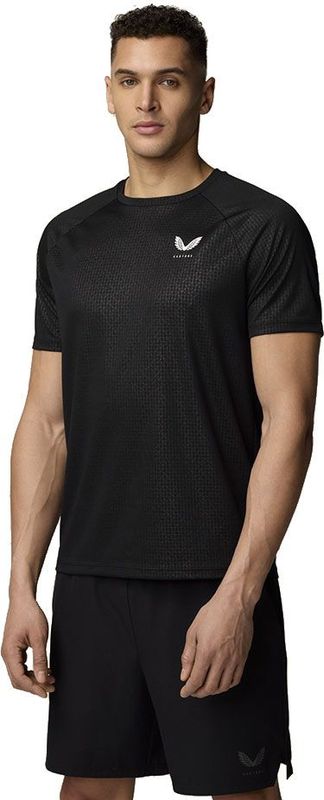 Castore - Short Sleeve T-Shirt - Zwart - Aertek-technologie