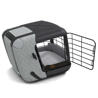 4pets Transportbox Auto Caree Cool Grey