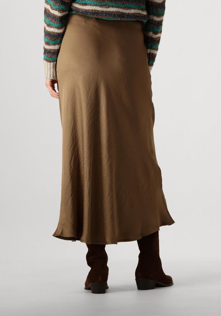 groene summum midirok skirt heavy silk touch