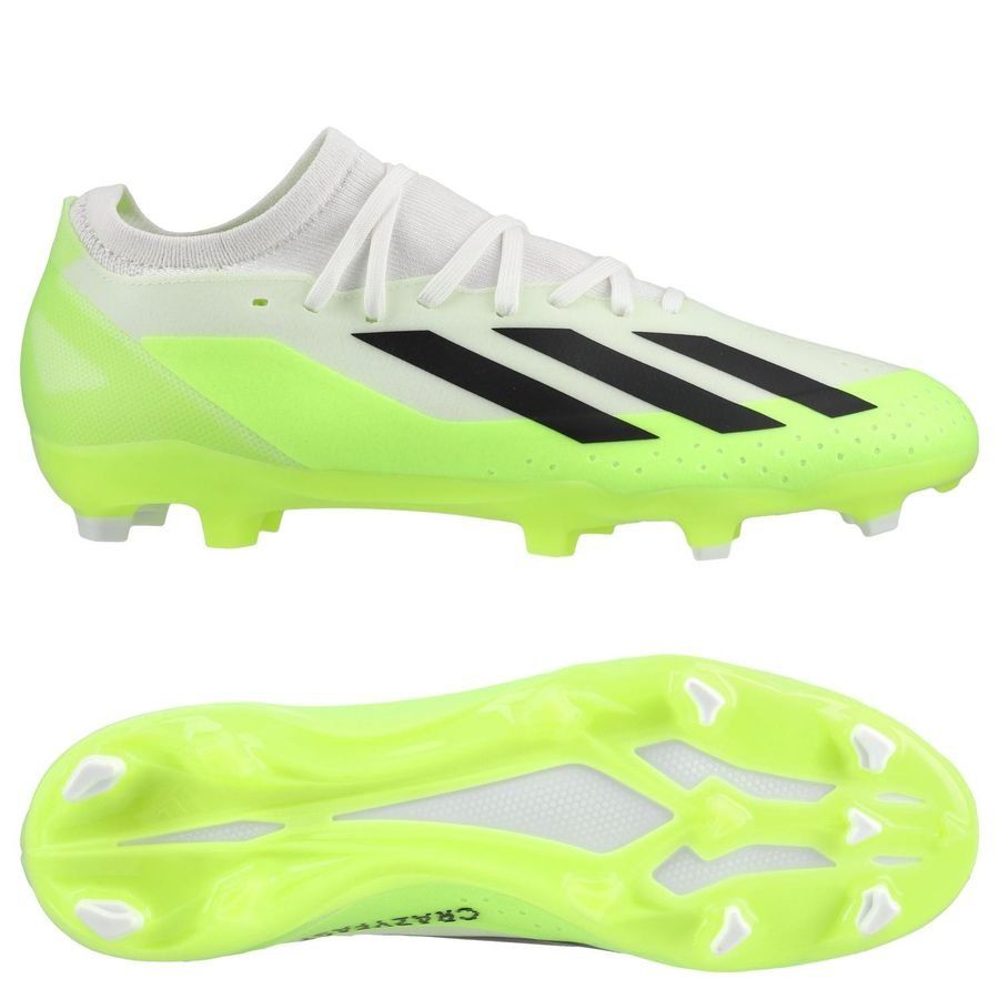 adidas X Crazyfast .3 FG Crazyrush - Blanc/Noir/Lucid Lemon