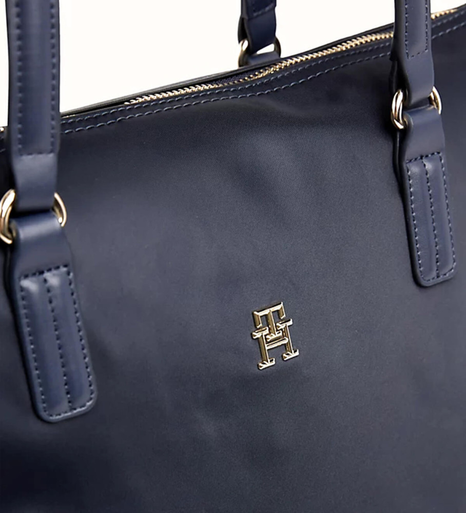Bolsa Tommy Hilfiger azul marinho com laço exclusivo