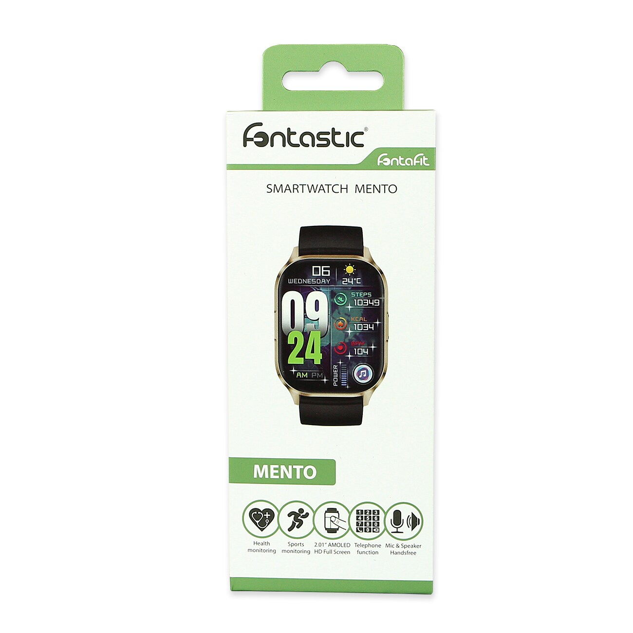 Fontastic Mento AMOLED Smartwatch mit 2.01“ Display gold
