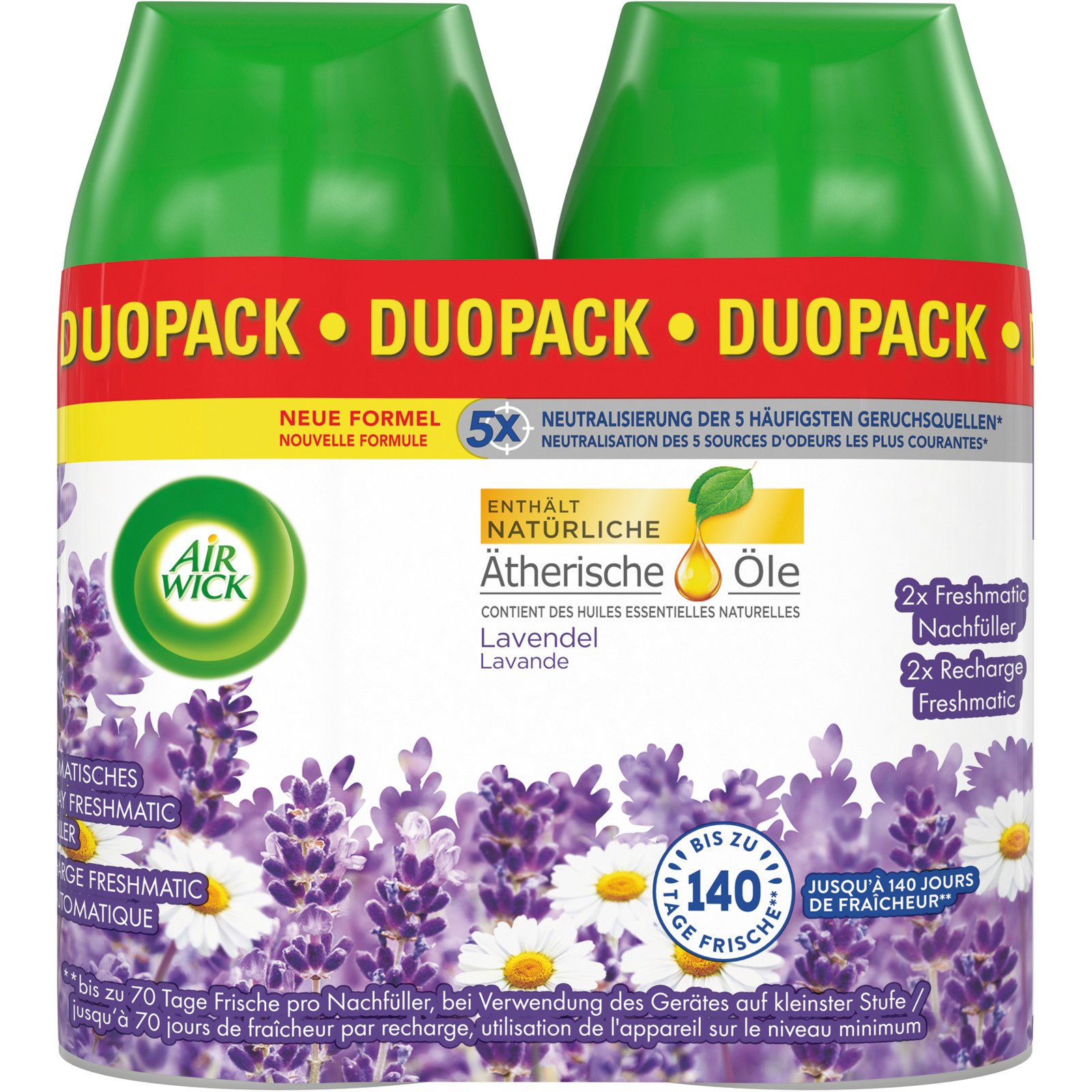 Air Wick Pure Automatisches Duftspray Freshmatic Max Nachfüller Lavendel 2 x 250 ml