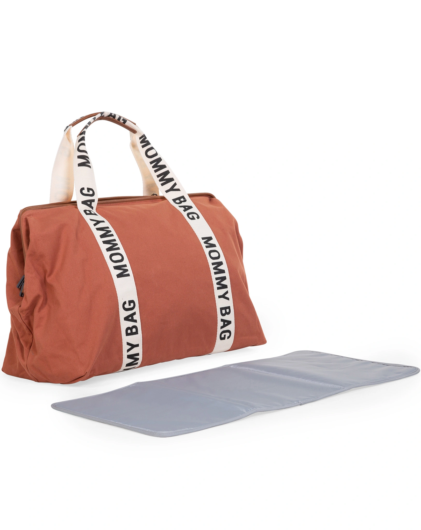 Canvas-Wickeltasche MOMMY BAG SIG (55x35x40) in terracotta
