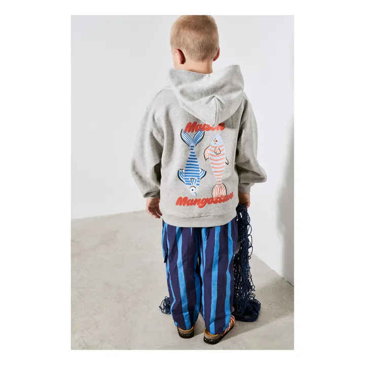 Maison Mangostan Pantalon Rayure | Bleu marine