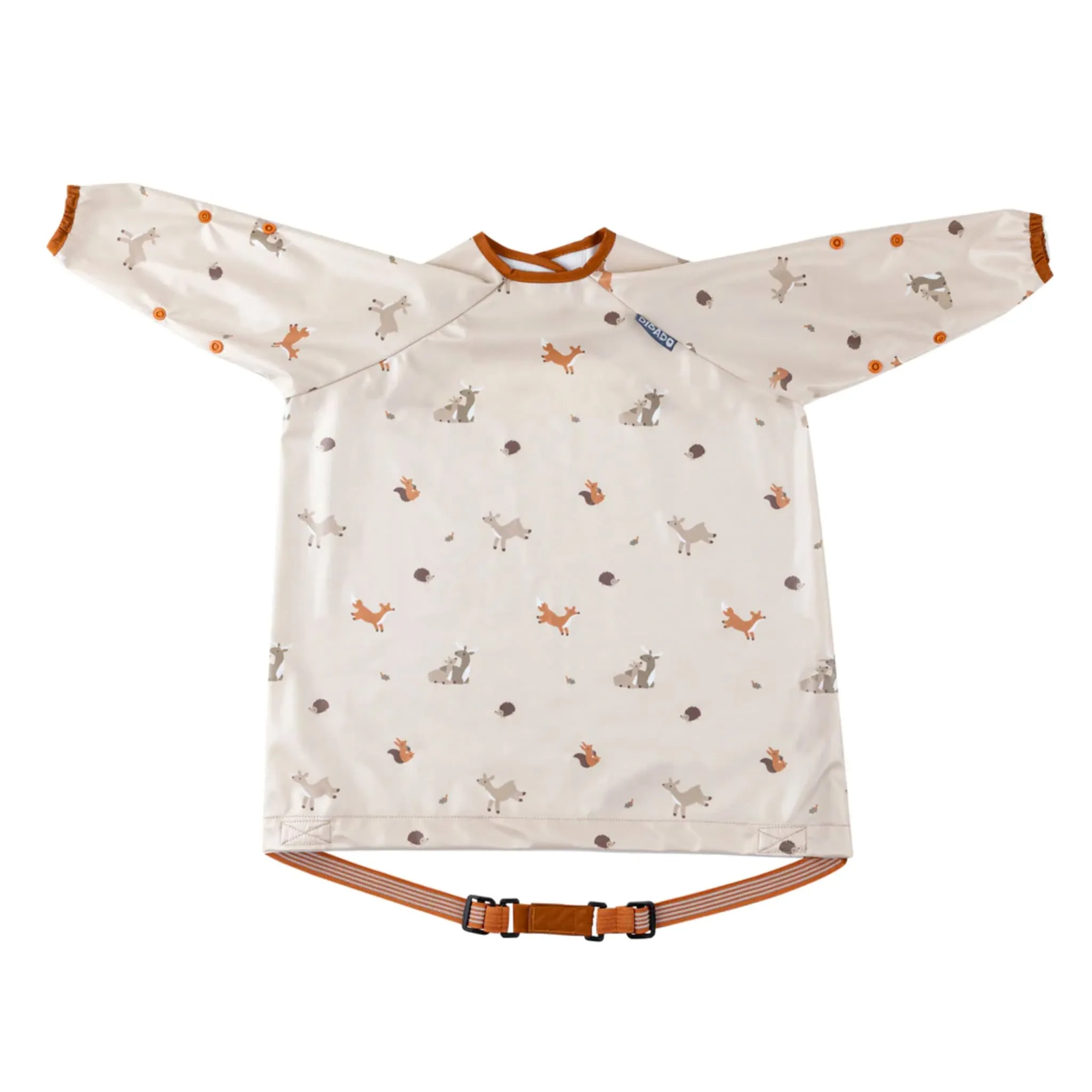 Bibado Ustensiles attachable + Bavoir manches longues - Forêt