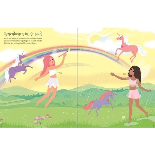 Uitgeverij usborne sticker- en aankleedboek - eenhoorns