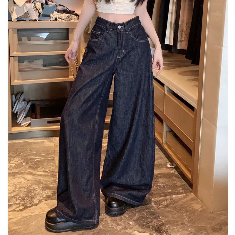 Horrysonie - Mid Rise Wide Leg Jeans