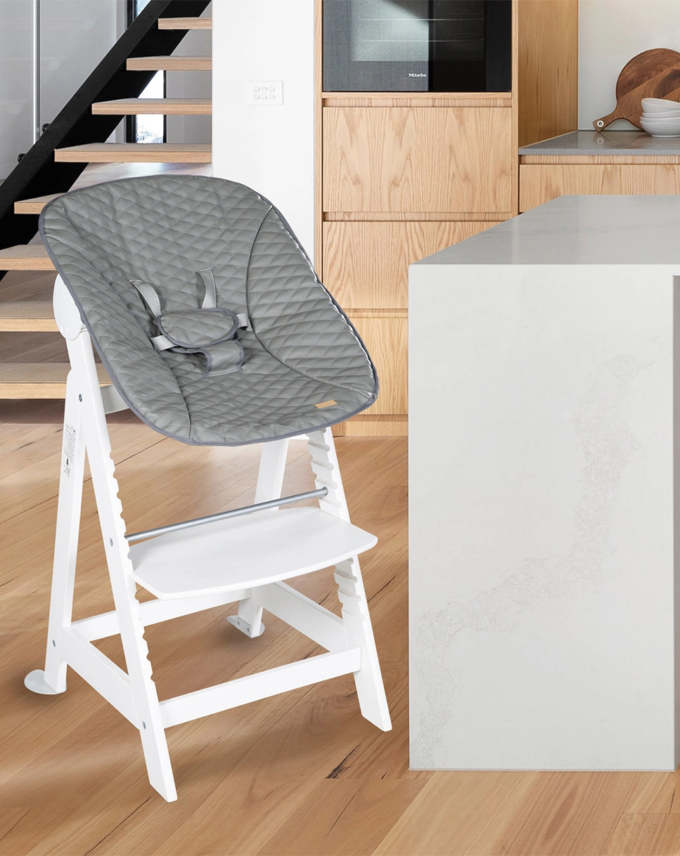 Treppenhochstuhl LUXE 2in1 weiß (Farbe: stone)