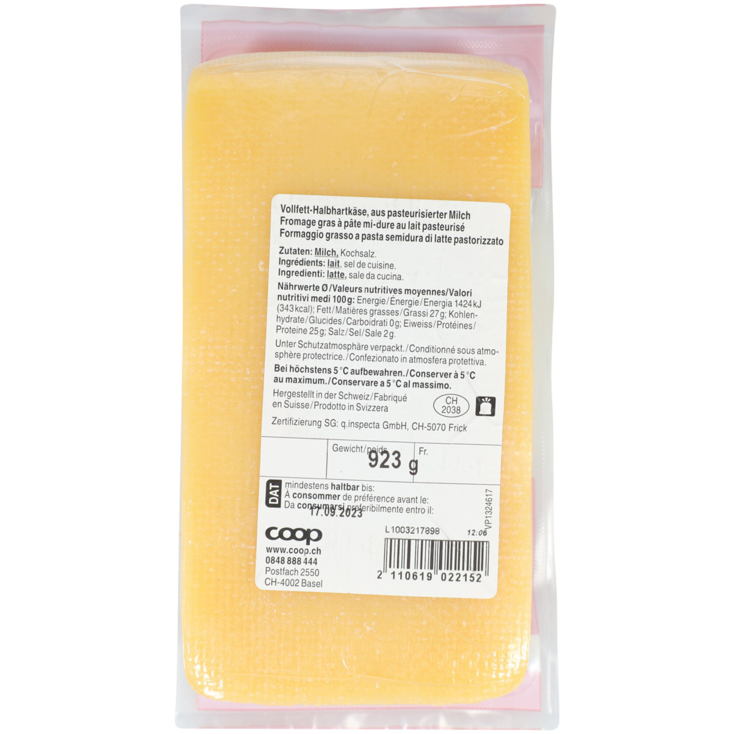 Raclettekäse Block ca. 800g