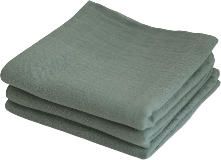 Mushie Mushie stofbleer i 3-pak - Roman Green Roman green