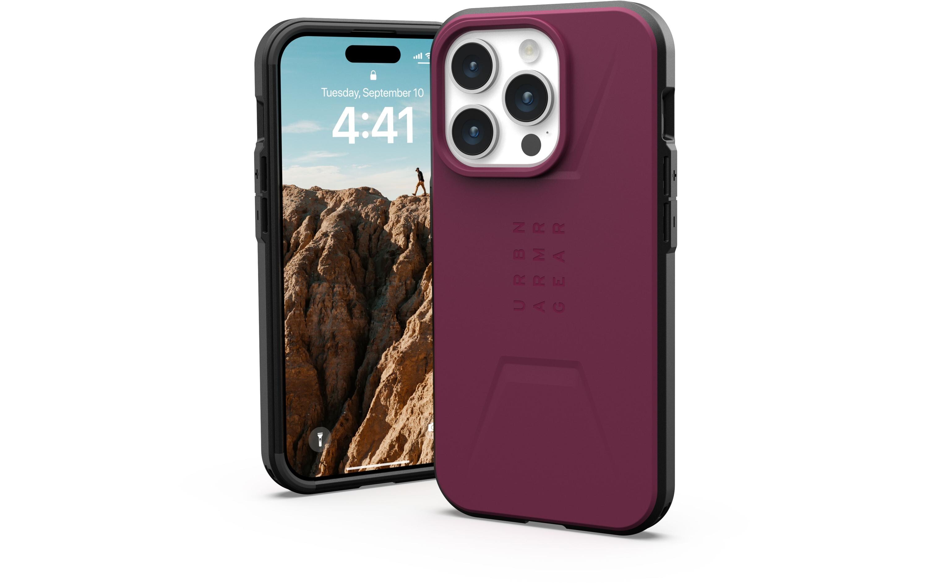 Back Cover Civilian Case iPhone 15 Pro BordeauxSchutzhülle für das Apple iPhone 15 Pro