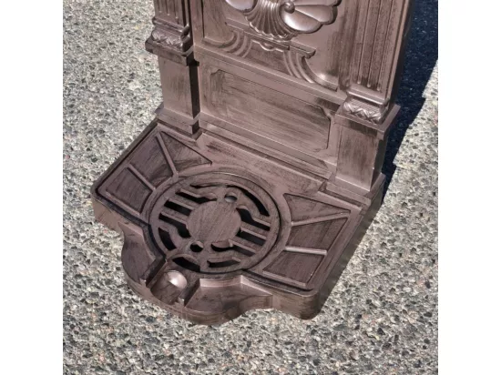 Fontaine de jardin extérieur en fonte aluminium marron 42 x 32 x 84cm