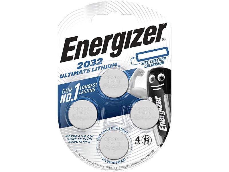 Energizer Knopfzelle Ultimate Lithium CR-2032 , 4 Stück Typ Knopfzelle, 4 Stück