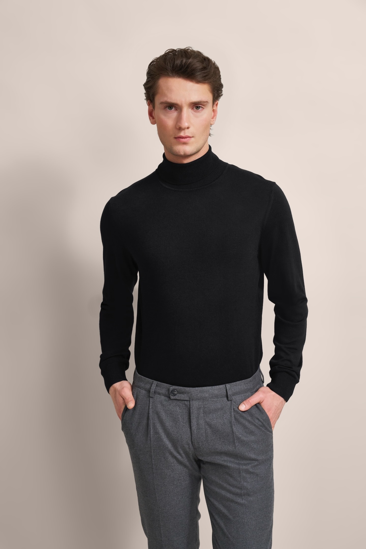 bugatti Rollkragenpullover , aus 100 % Merinowolle
