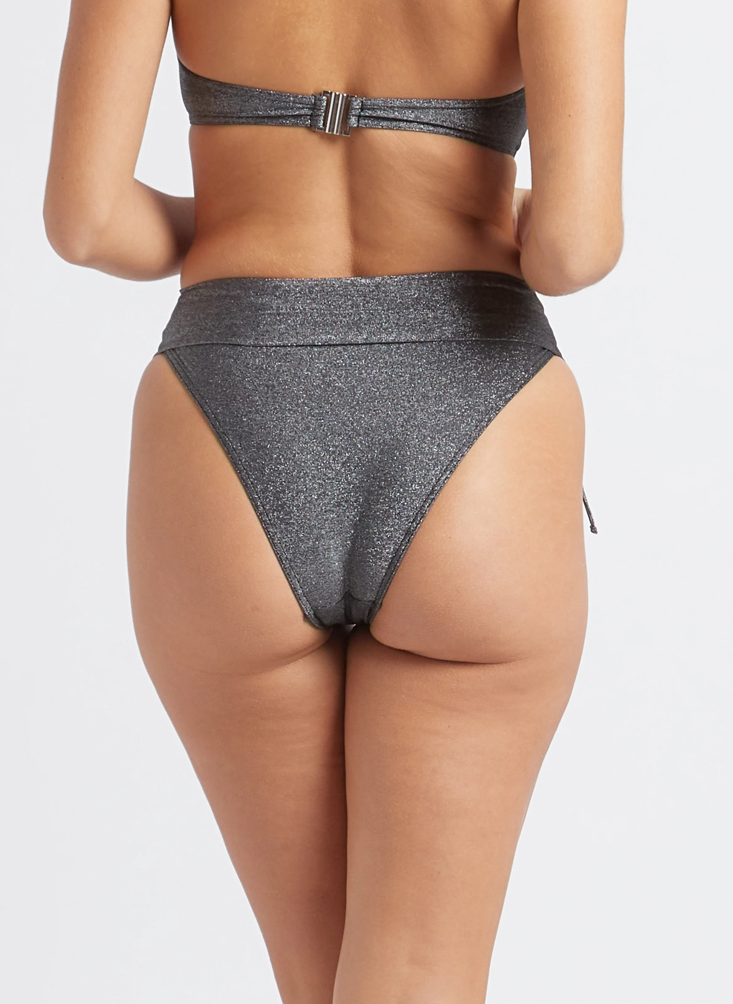 ADAMAN - Culotte de maillot de bain pailleté | Noir