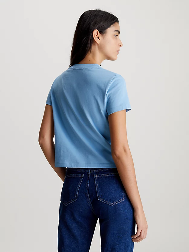 Camiseta curta com monograma