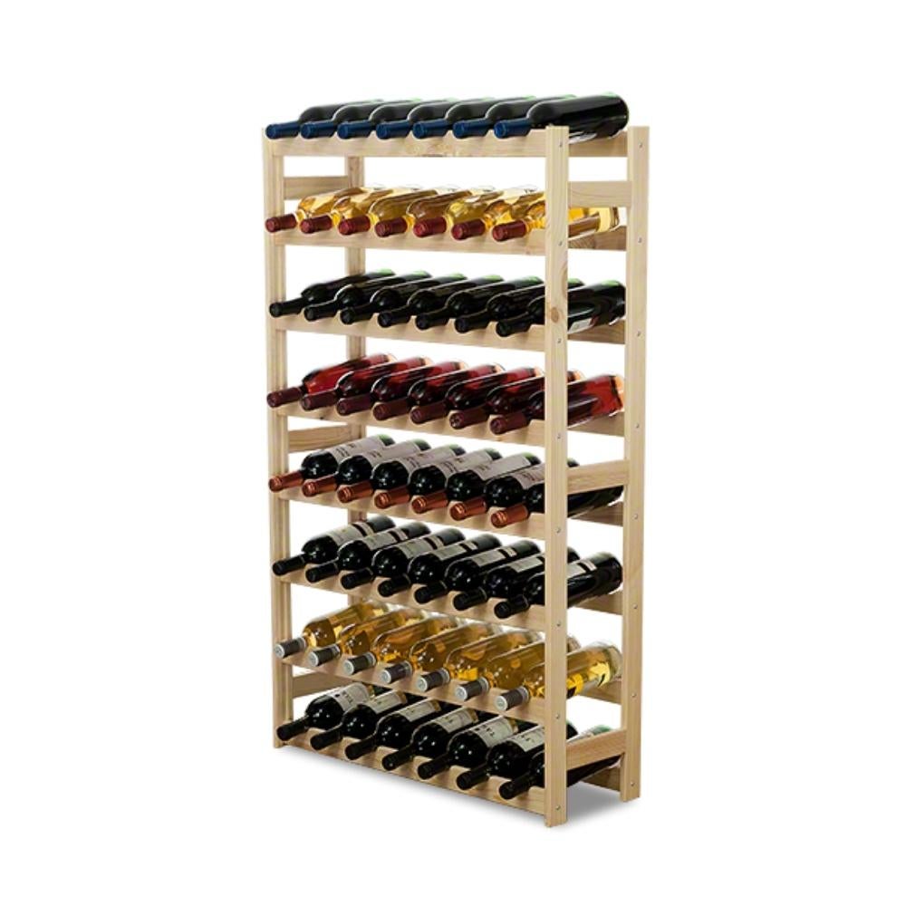 PROREGAL Pinotwine Wijnrek HxBxD 118 x 72 x 25 cm 56 Flessen Massief grenenhout Natuurlijk Onbehandeld