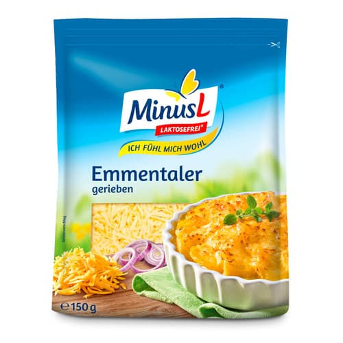 Minus L Emmentaler gerieben 45% laktosefrei