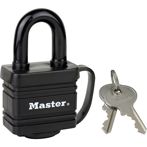 MASTER LOCK Cadenas à clé - 40 mm avec couverture thermoplastique
