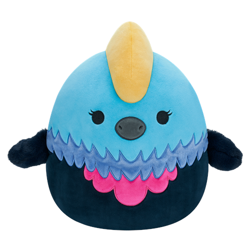 Squishmallows Melrose Kasuar Bamse, Blå