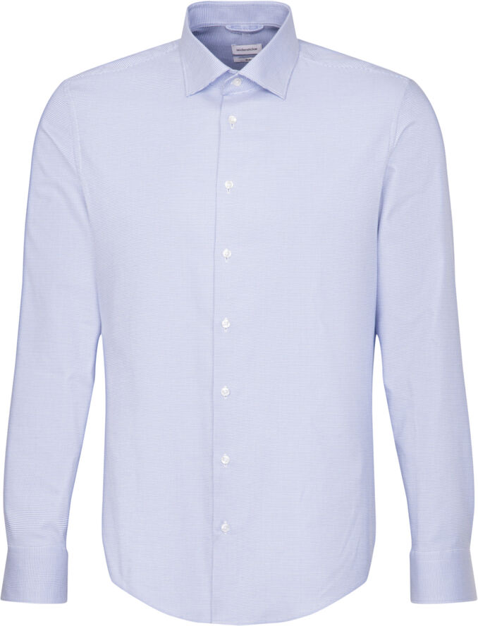Seidensticker Business Shirt Slim Long sleeve Kent-Collar Uni Blue
