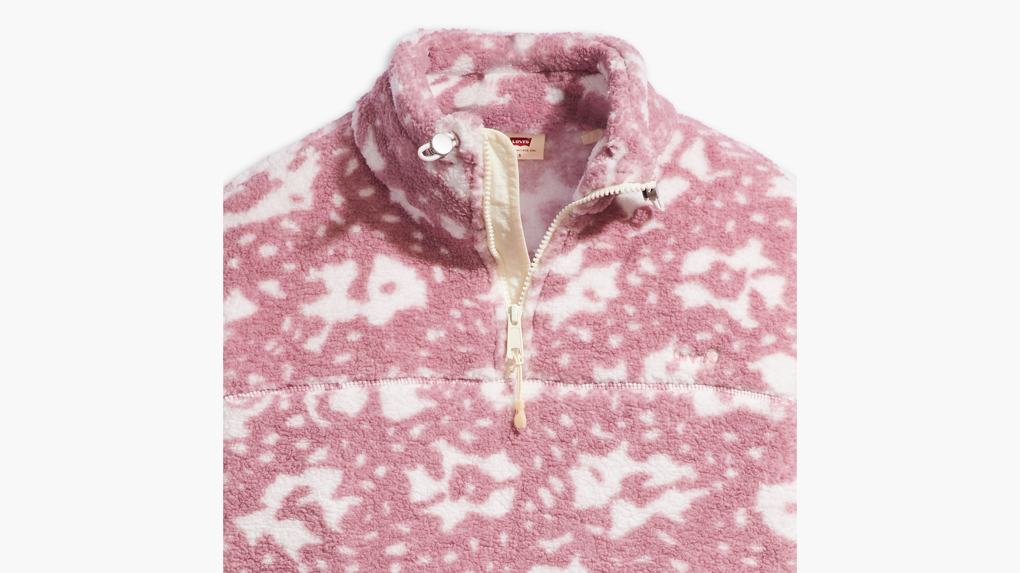 Sweat-shirt sherpa Big Foot 1/4 zip - Jessa Printed Floral Keepsake Lilac - Rose