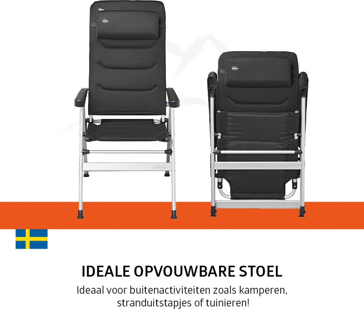Campout Colibri Hybrid set van 2 standenstoelen - Black
