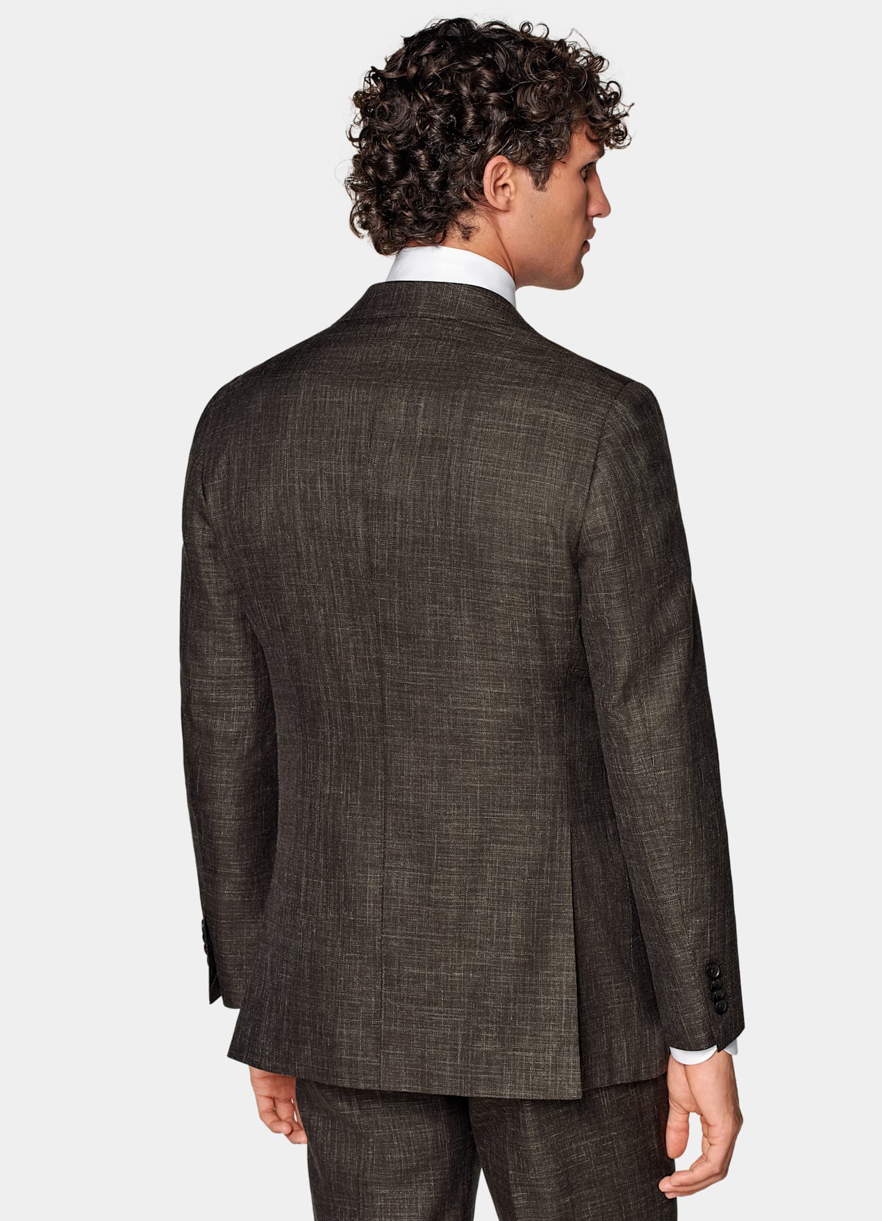 Costume trois pièces Havana coupe Tailored marron foncé