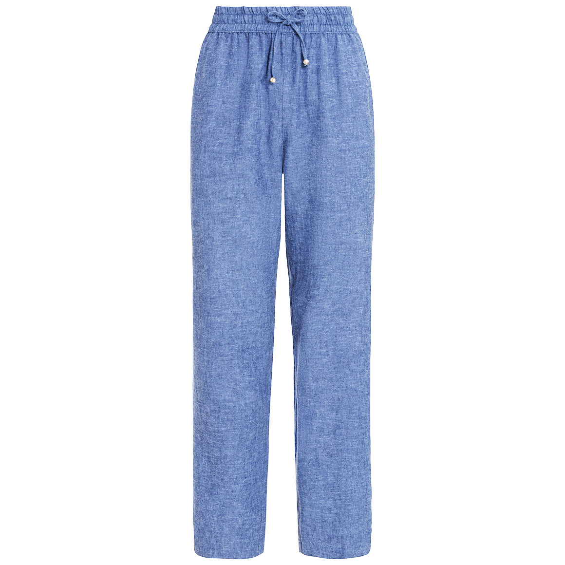 Gina Benotti Damen Leinen-Hose mit Tunnelzug blau