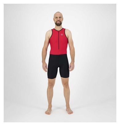 Combinaison de Triathlon Manches Courtes Rogelli Florida Rouge/Noir