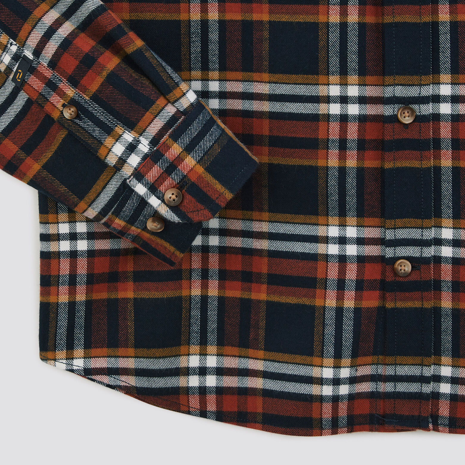Chemise regular carreaux coton flanelle régénérati Bleu moyen