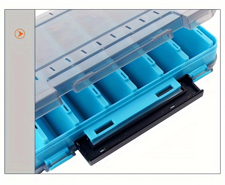 (195x133mm) Angel Köderbox Fischer Zubehör Organizer Lure Box Dose - Grau