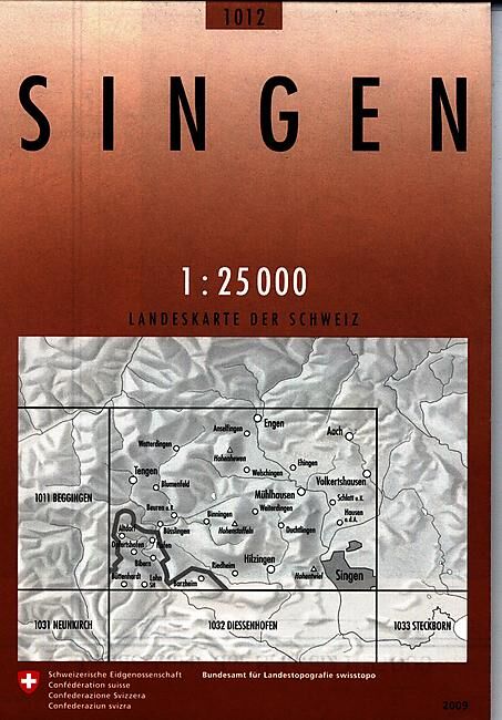 BUNDESAMT - 1012 SINGEN ECHELLE 1 25 000