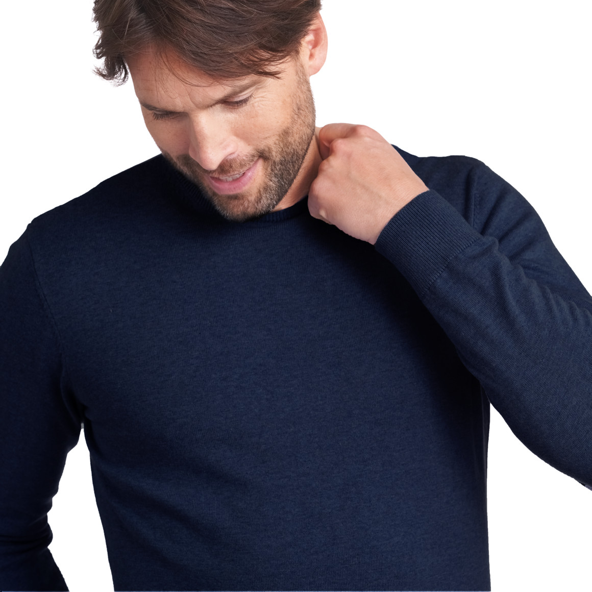 VanVaan Herren Pullover in Unifarben dunkelblau