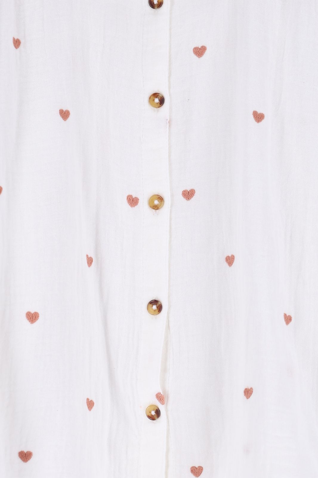 Witte blouse met embroidery hartjes