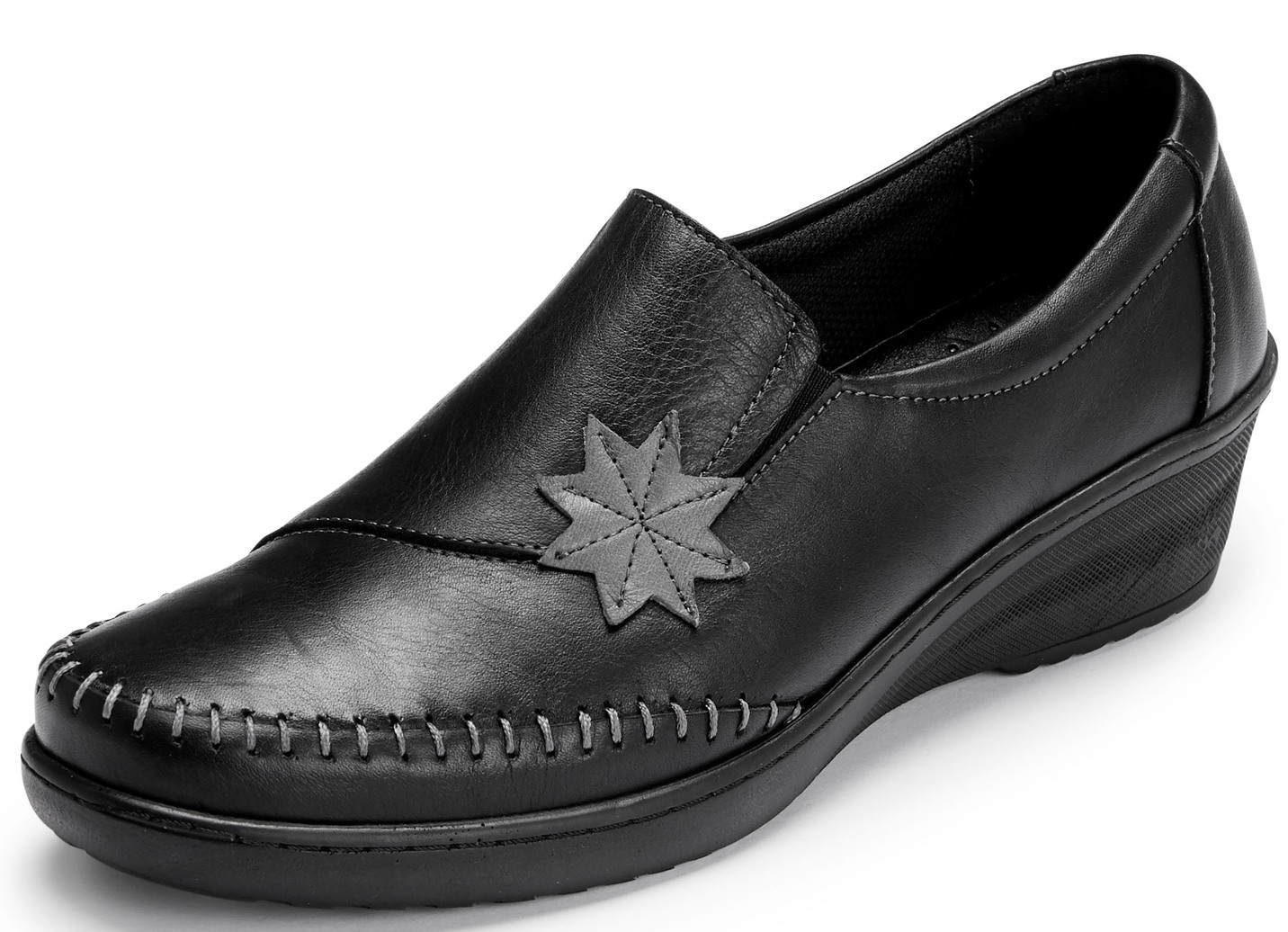 Gemini Slipper mit Leder-Applikation