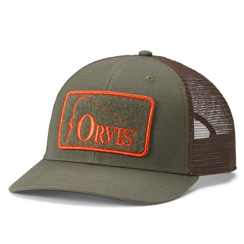 Casquette Orvis Ripstop Covert Trucker - Gris/Paprika