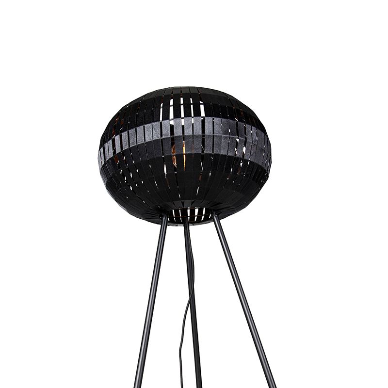 Moderne vloerlamp tripod zwart - Zoë