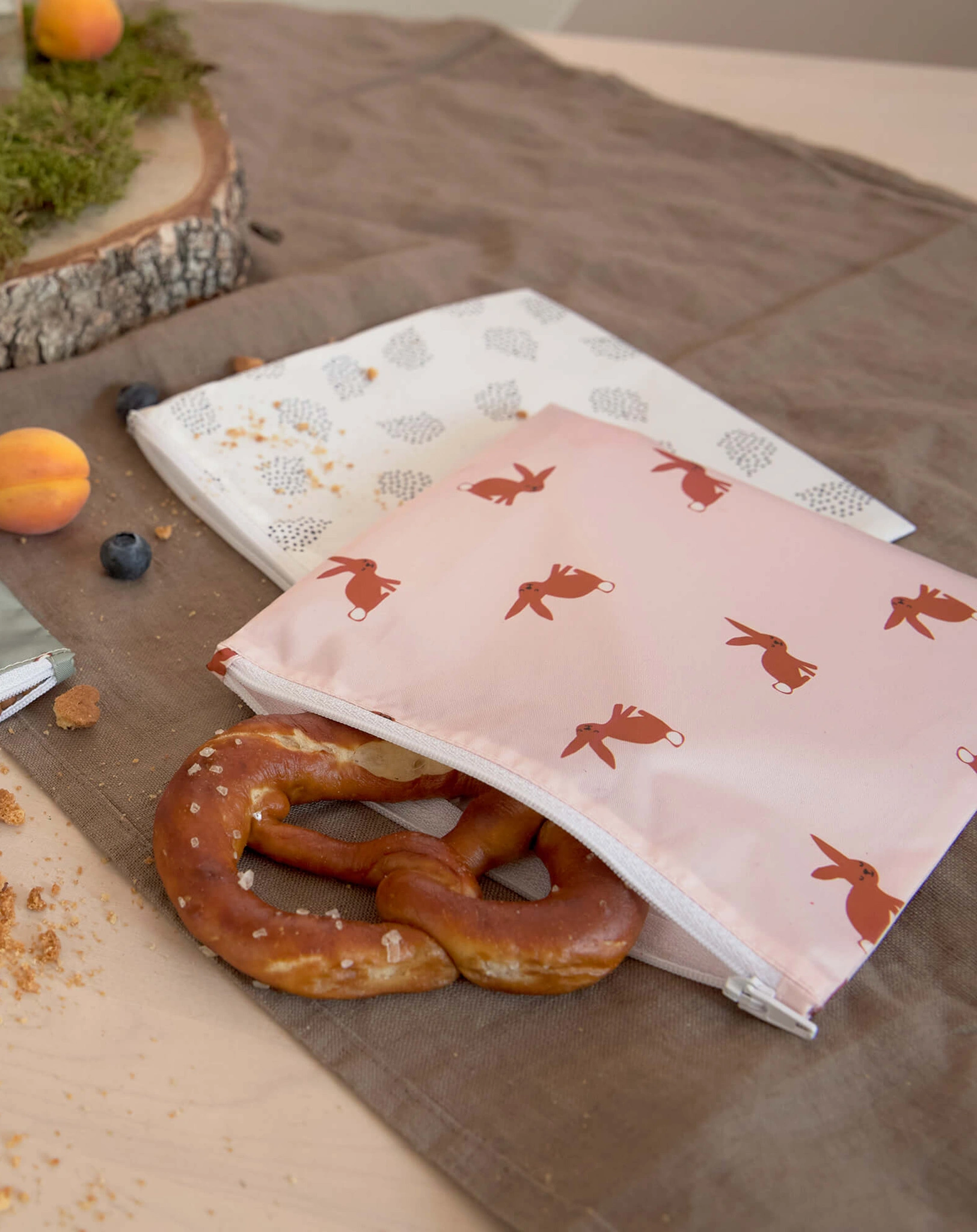 Snackbeutel LITTLE FOREST RABBIT 2er in rosa