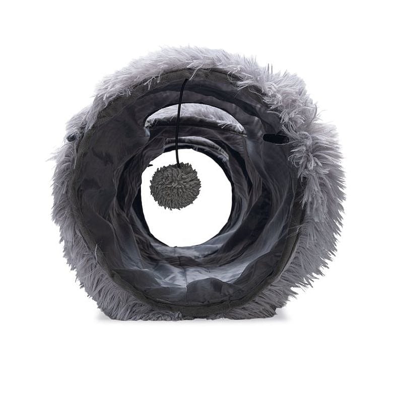 Beeztees Pluche Speeltunnel Nona Grijs Kitten | 20096