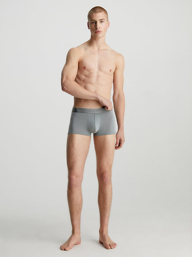 Conjunto com 3 Cuecas Boxer de Cintura Baixa - CK Pretas