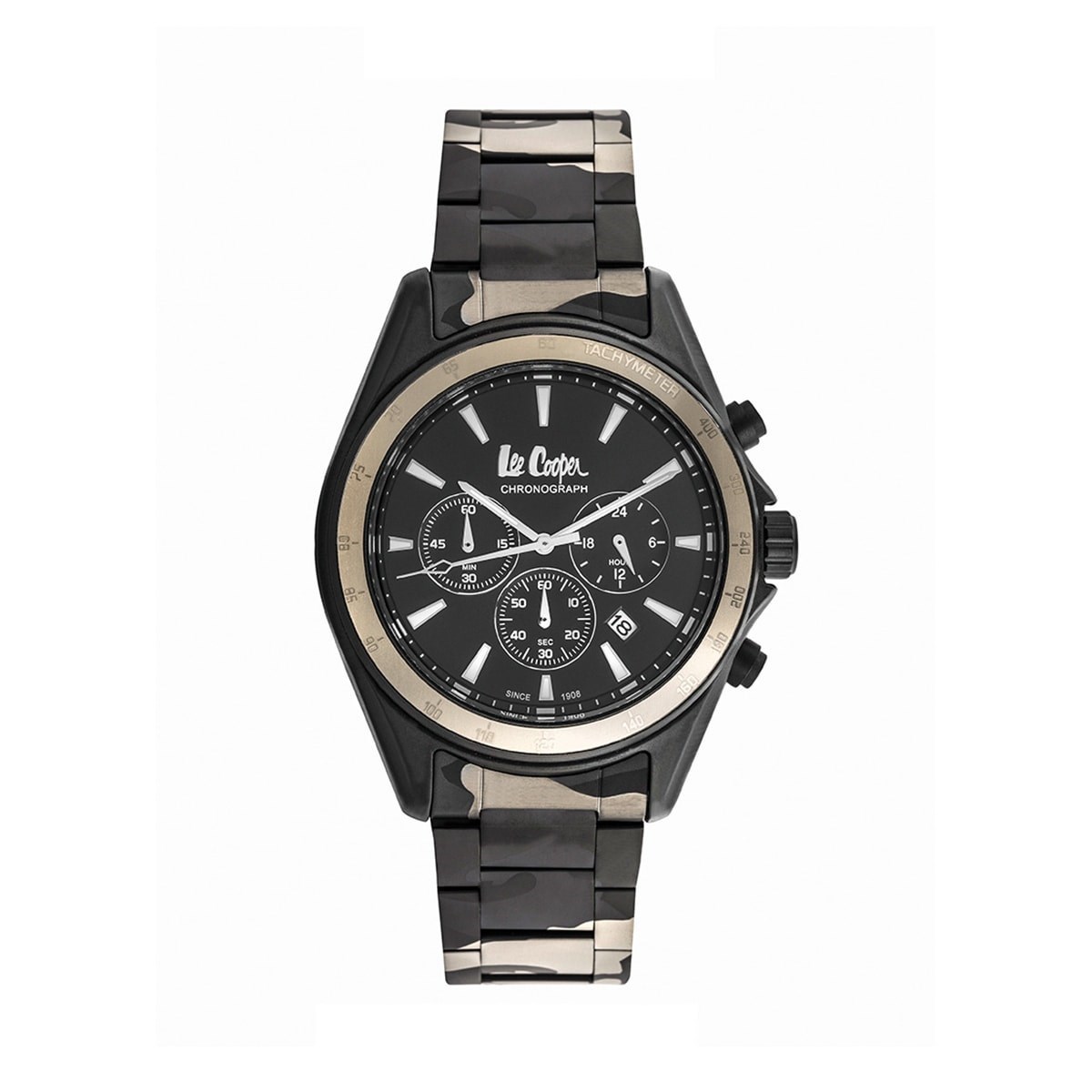 Montre multifonctions bracelet métal camouflage JARVIS