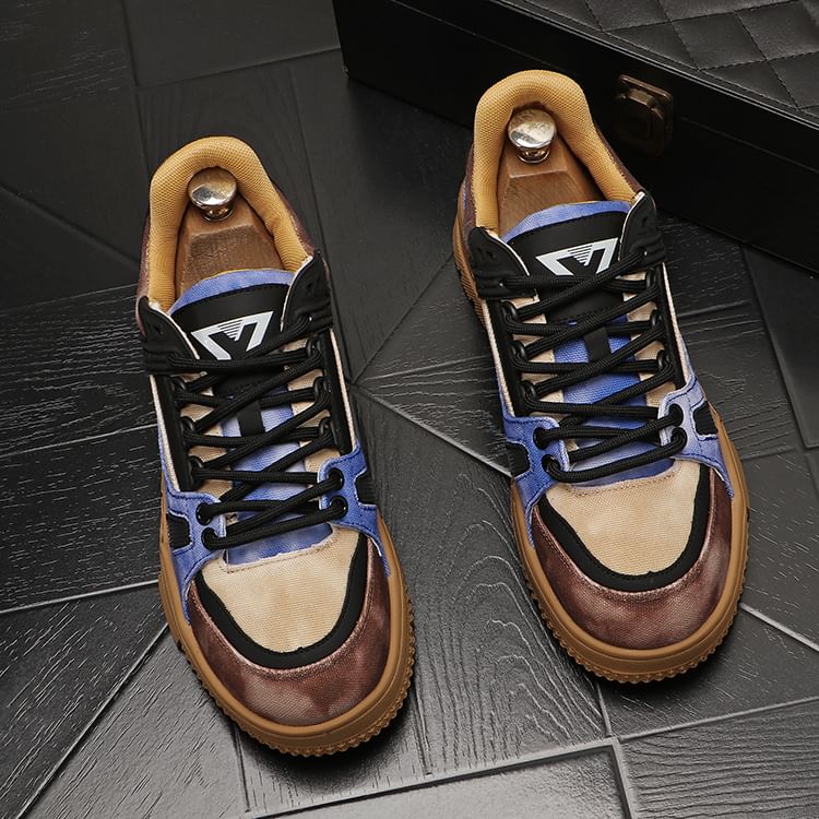 Mr Ozera - Contrasterende Paneel Platform Sneakers