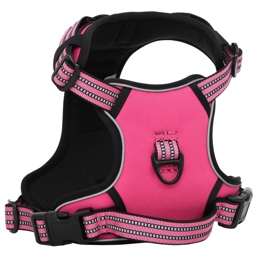 Coleira peitoral para cães VidaXL com guia e coleira ajustável, rosa